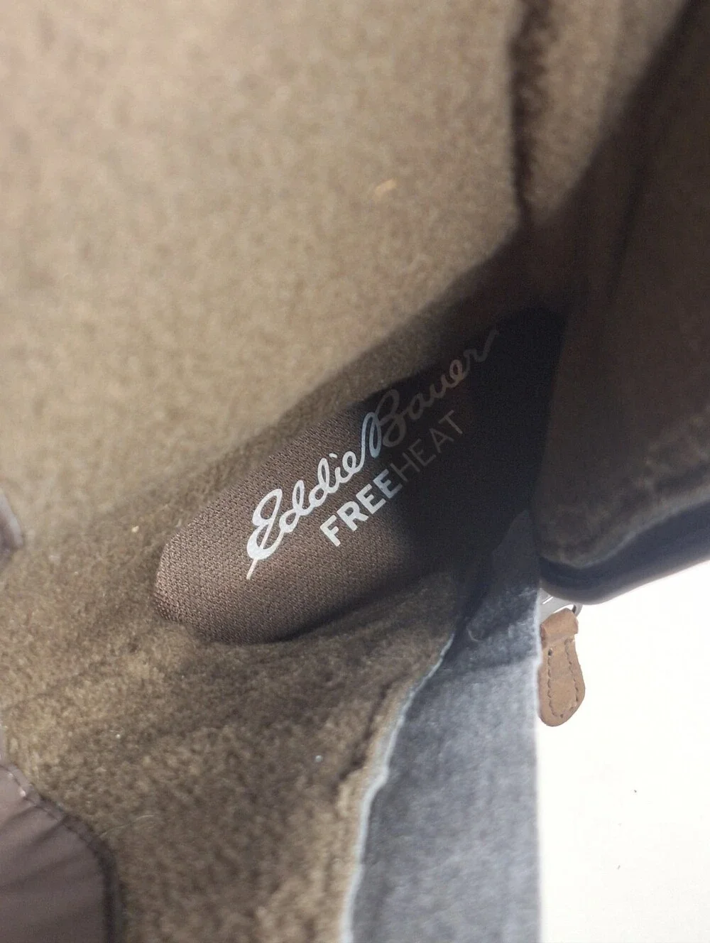 Eddie Bauer Freeheat Boots Women 6 Brown Leather Suede Mid Calf Zip Winter Boots